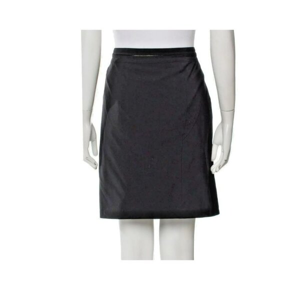 Versace Black Wool Skirt US 10 IT 44 – Flap Pockets - Picture 7 of 7